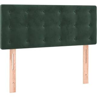 sengegavl 90x5x78/88 cm fløjl mørkegrøn