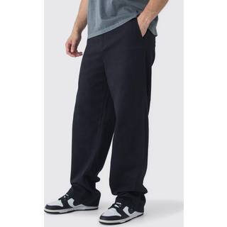Mens Black Tall Drawcord Relaxed Fit Chino