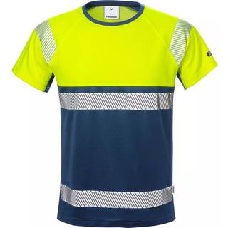 Fristads 7518 THV T-shirt Høj synlighed gul/marineblå Hi-Vis gul/marineblå