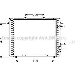 PRASCO RTA2159 Radiator Aluminium, Mekanisk fuget køleripper