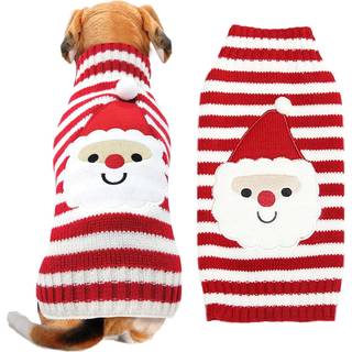 DOGGYZSTYLE Hunde Juletrje Juletj til kledyr Sdt stribet julemandskostume Feriehvalp Kattetrjer Udkldning Nytrsgaver til sm mellemstore s