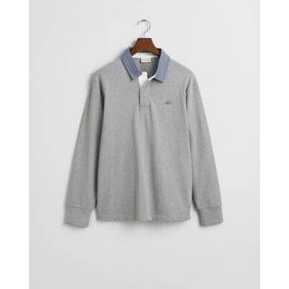 GANT Herre Heavy Rugger med krave i chambray (XL)