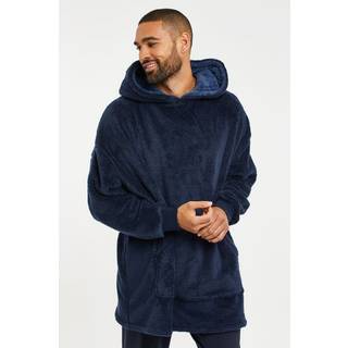Threadbare Threadbare Navy Blue Borg Oversized Loungewear Hoodie