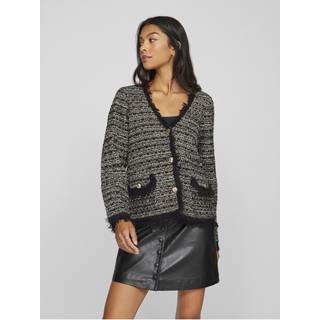 Vila Langærmet Textured Boucle Look CardiganEU 36 (UK 8)