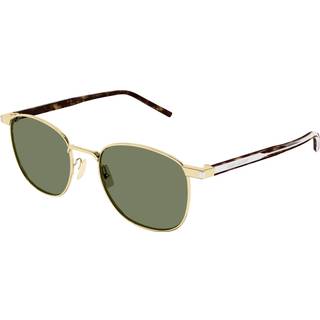 SAINT LAURENT Unisex SL 747 003 Solbriller Metal Guld Grøn Rund