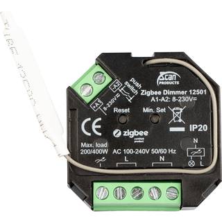Scan Products ZigBee 3.0 Box Push Lysdæmper 200W LED (Bagkant)