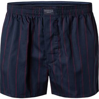 Novila Herren Boxershorts blau Reine Baumwolle Gestreift
