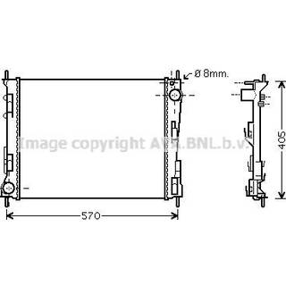 AVA COOLING SYSTEMS RTA2375 Radiator Aluminium, Mekanisk fuget køleripper