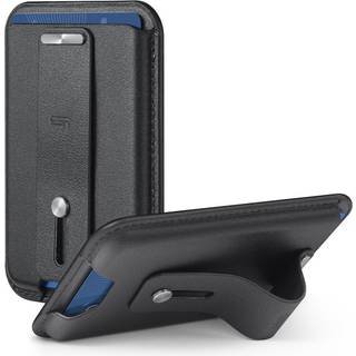 ESR Magnetisk Kunstlæder Kortholder m. Ståfunktion & Strop - MagSafe Komptibel - Sort