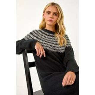 Roman Roman Black Petite Knit Jumper Dress