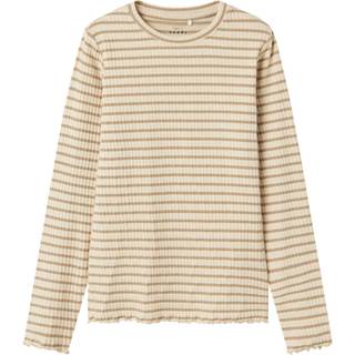 Name It Summer Sand Stribet Glitter Bluse