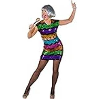 Regnbue paillet kjole