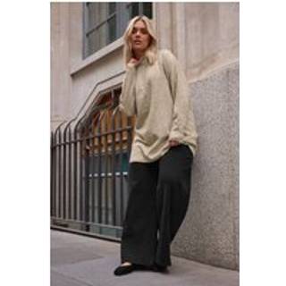Yours Curve Yours Curve Natural High Neck Seam Detail Jumper