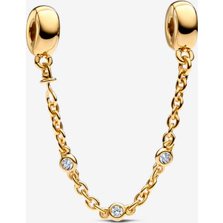 Pandora 763515C01-05 Sicherheitskette Dreifacher Klarer Stein Goldfarben