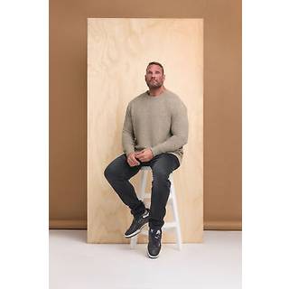 BadRhino Big & Tall BadRhino Big & Tall Blue 100% Cotton Twist Knit Crew Neck Jumper