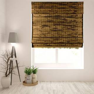 Arlo -persienner Sheer Bambus Romerske nuancer med valance - Java Deep 24 """" W x 60 """" H - Lysfiltreringsl?se persienner til indvendige vinduer -