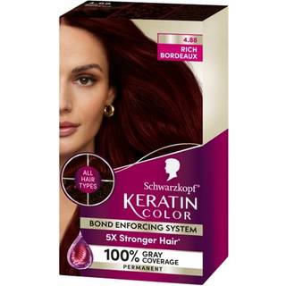 Schwarzkopf keratinfarve Permanent h?rfarve 4.8 Rich Bordeaux 1 Anvendelse - Salon Inspireret permanent h?rfarve til op til 80% mindre brud vs ub