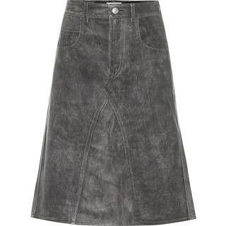 Marant Etoile Fiali leather midi skirt - black - XS