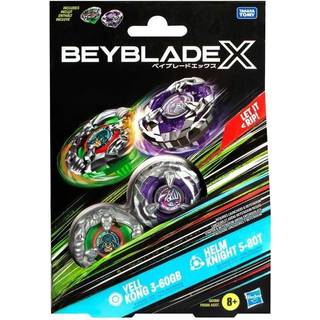 Hasbro Beyblade X Yell Kong 3-60GB and Helm Knight 5-80T Top Dual Pack Set