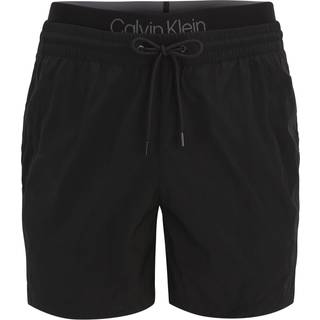 Double Waistband Swim Shorts - CK Monogram - Black - XXL
