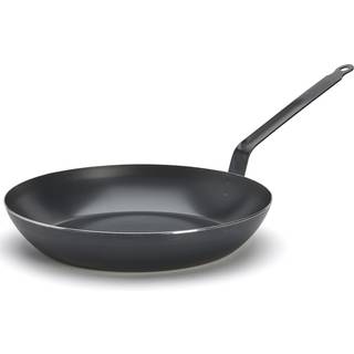 De Buyer - Blue Carbon Steel Stegepande 2 mm tyk - 11 Diameter 8,3 Madlavningsoverflade - Ovnsikker - PFAS PFOA & PFOS Fri - Fremstillet i Frankr