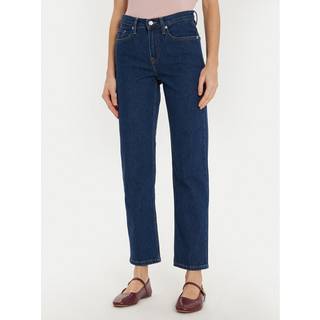 Mid Rise Straight Leg Jeans
