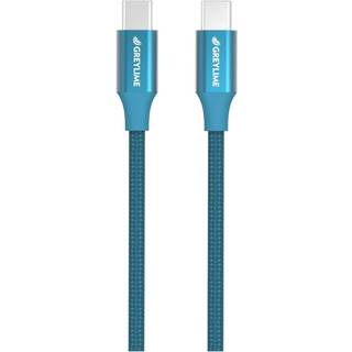GreyLime 60W Braided USB-C til USB-C Kabel 1 m - Grøn