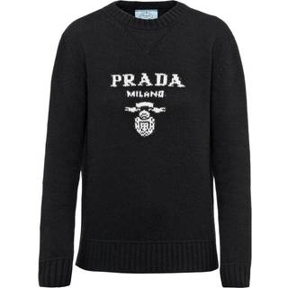 Prada Logo wool and cashmere sweater - black - S