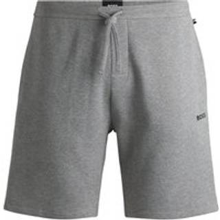 Vaffelvævet pyjamasshorts med broderet logo