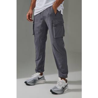 Mens Charcoal Man Active Cargo Cuffed Reg Fit Jogger