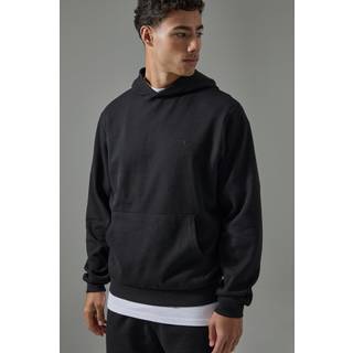 Mens Black Man Sport Waffle Regular Fit Hoodie
