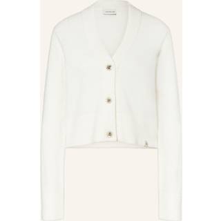 Plush Wool Blend Cardigan - White - S