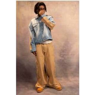 Mens Stone Extreme Baggy Rigid Double Layered Jeans