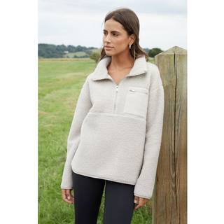 Threadbare Threadbare Nude Half Zip Borg Fleece
