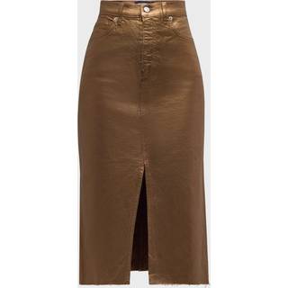 Veronica Beard Victoria denim midi skirt - gold - XXS