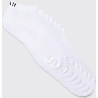 Mens White MAN Dash 7 Pack Trainer Socks