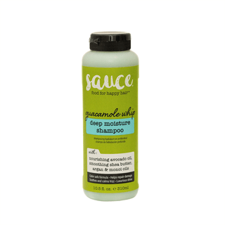 Sauce Beauty Guacamole Whip Shampoo (10,5 fl oz) Deep Moisture Shampoo med Shea Butter and Avocado Argan Monoi & Coconut Oils Frizz Control and H