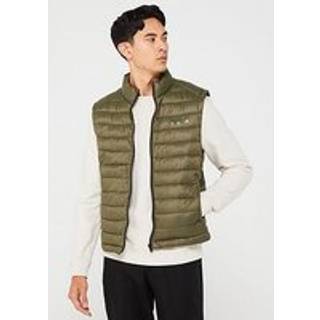 BOSS Black Herren Steppweste grün unifarben