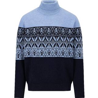 Fynch-Hatton Herren Pullover blau Gemustert