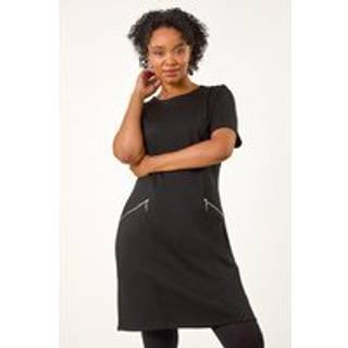 Roman Roman Petite Zip Detail Pocket Shift Kjole - 46