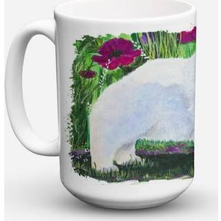 """" Caroline's Treasures SS8424CM15 Keeshond opvaskemaskine Safe Microwavable Ceramic Coffee Mug 15 Oz Multicolor """"