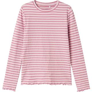 Name It Corsage Stribet Glitter Bluse
