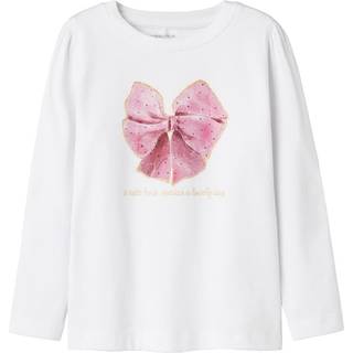 NAME IT Sløjfe Bluse Rosalind Bright White