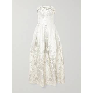 Simkhai Octavia lamÃ© jacquard corset gown - silver - S/M