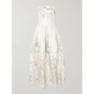 Simkhai Octavia lamÃ© jacquard corset gown - silver - S/M