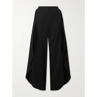 AlaÃ¯a Wool grain de poudre balloon pants - black - M