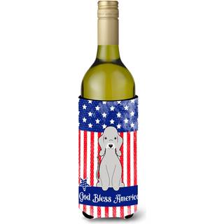 """"Carolines Treasures BB3085LITERK USA Bedlington Terrier Blue Wine Bottle Hugger kold-drik-koozies 750 ml Multicolor""""