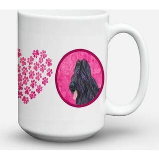 """" Caroline's Treasures SS4765-PK-CM15 Briard opvaskemaskine Safe Microwable Keramiske kaffekrus 15 oz multicolor """"