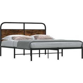 sengeramme 140x190 cm uden madras konstrueret træ røget eg