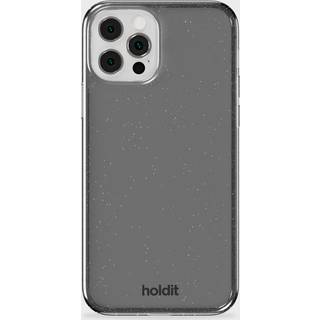 iPhone 12 / 12 Pro Holdit Glitter Mobil Cover - Sort